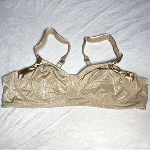Playtex WireFree 40B Bra Comfortable Wireless Nude Shiny Full Coverage Minimizer